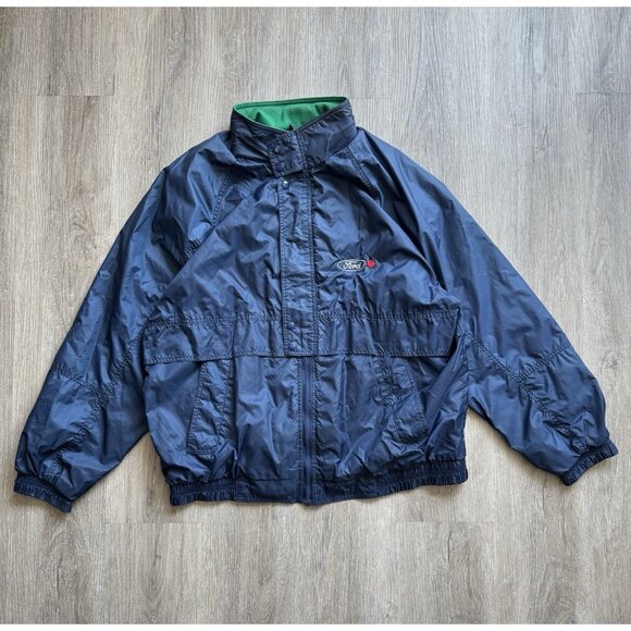 Vintage 90's Ford Motors Auto Canada Jacket Navy Blue Promo Rare Racing - Picture 2 of 16
